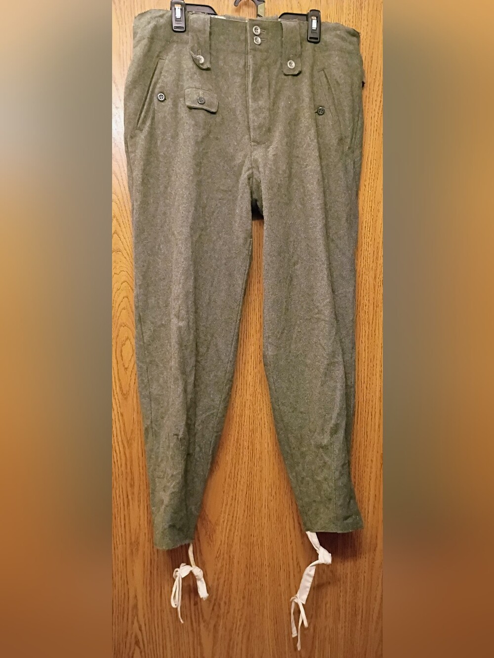Grey Wool Blend Pants- Military Reenactment